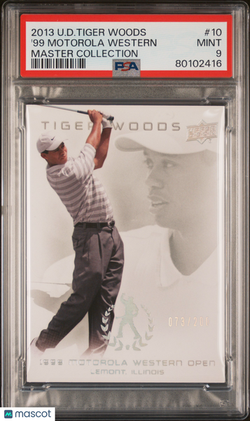 2013 Upper Deck Tiger Woods Master Collection PSA 9 73/200