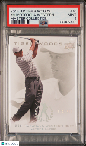 2013 Upper Deck Tiger Woods Master Collection PSA 9 73/200