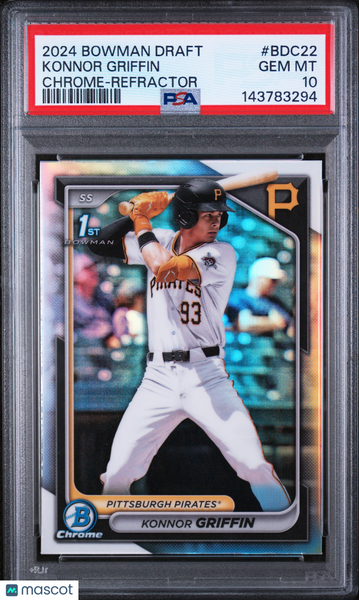 Konnor Griffin - 2024 Bowman Draft Chrome Refractor PSA 10