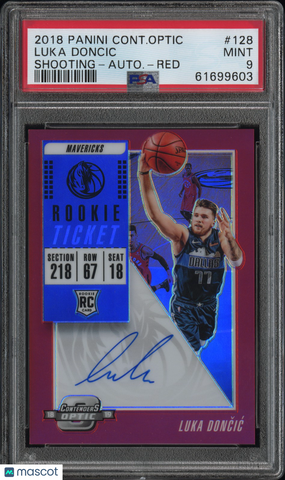 Luka Doncic - 2018 Panini Contenders Optic Autograph Red PSA 9 70/149