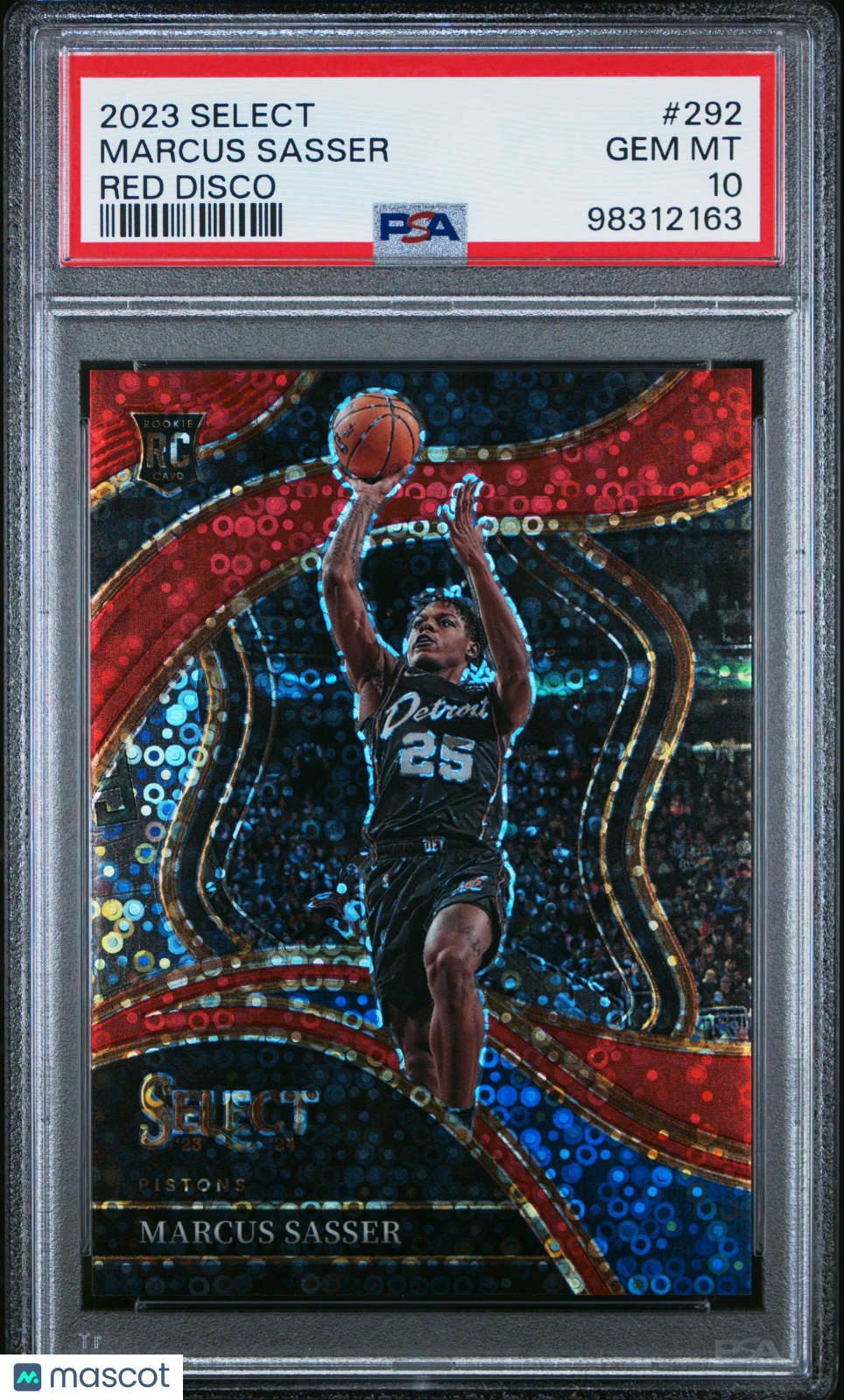 Marcus Sasser - 2023 Panini Select Red Disco PSA 10 /49