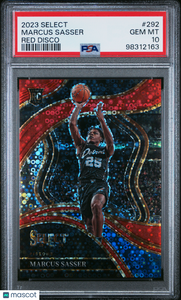 Marcus Sasser - 2023 Panini Select Red Disco PSA 10 /49