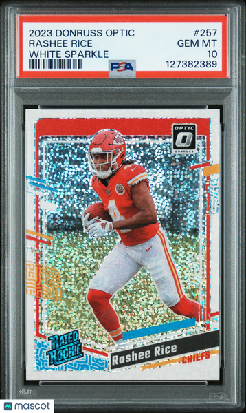 Rashee Rice - 2023 Panini Donruss Optic White Sparkle PSA 10 SSP