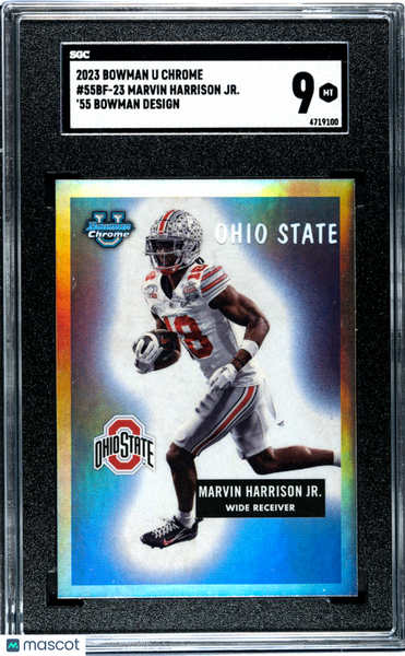 Marvin Harrison JR. - 2023 Bowman University Chrome '55, SGC 9