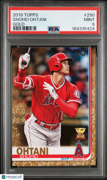 Shohei Ohtani - 2019 Topps #250 Gold 431/2019 PSA 9