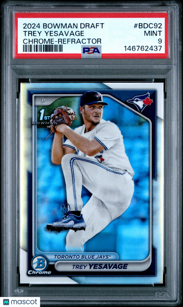 Trey Yesavage - 2024 Bowman Draft Chrome Refractor PSA 9