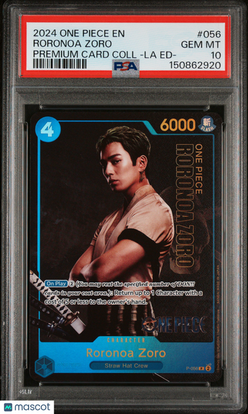 2024 One Piece Premium Card Collection -LAE- Roronoa Zoro PSA 10 #056