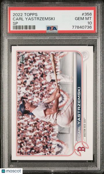Carl Yastrzemski - 2022 Topps SP Photo Variation PSA 10 #356
