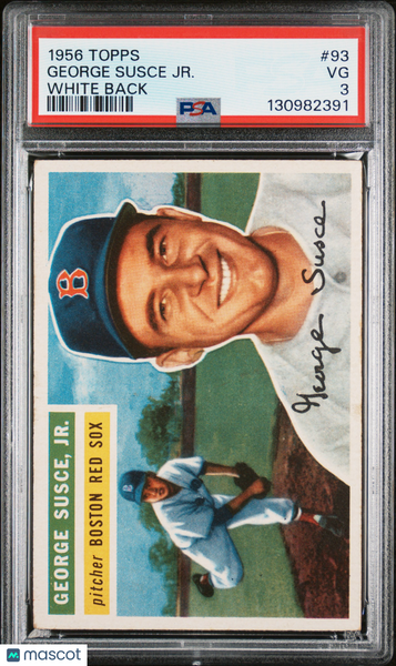 George Susce JR. - 1956 Topps White Back PSA 3