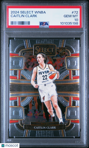 Caitlin Clark - 2024 Panini Select WNBA Rookie #72 PSA 10