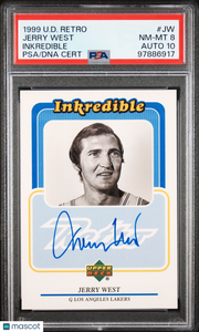 Jerry West - 1999 Upper Deck Retro Inkredible PSA 8