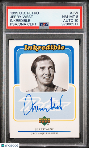 Jerry West - 1999 Upper Deck Retro Inkredible PSA 8
