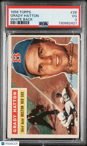 Grady Hatton - 1956 Topps White Back PSA 3