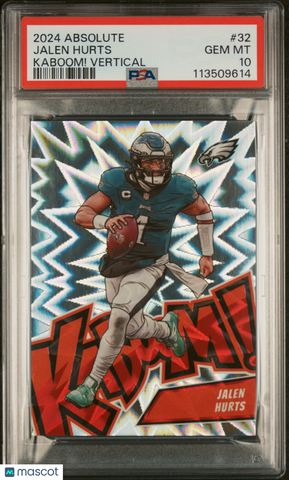 Jalen Hurts - 2024 Panini Absolute Kaboom! Vertical PSA 10