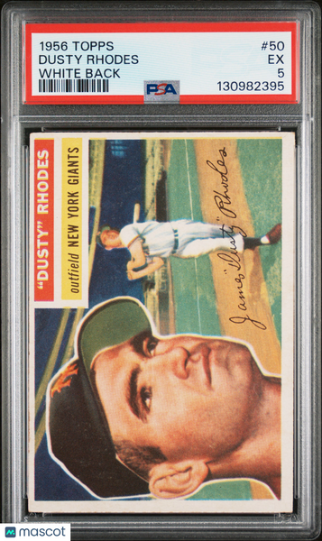 Dusty Rhodes - 1956 Topps White Back PSA 5