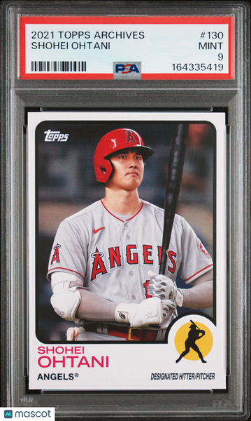 Shohei Ohtani - 2021 Topps Archives #130 PSA 9