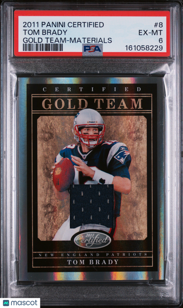 Tom Brady - 2011 Panini Certified Gold Team Materials Game Worn 1/200 PSA 6