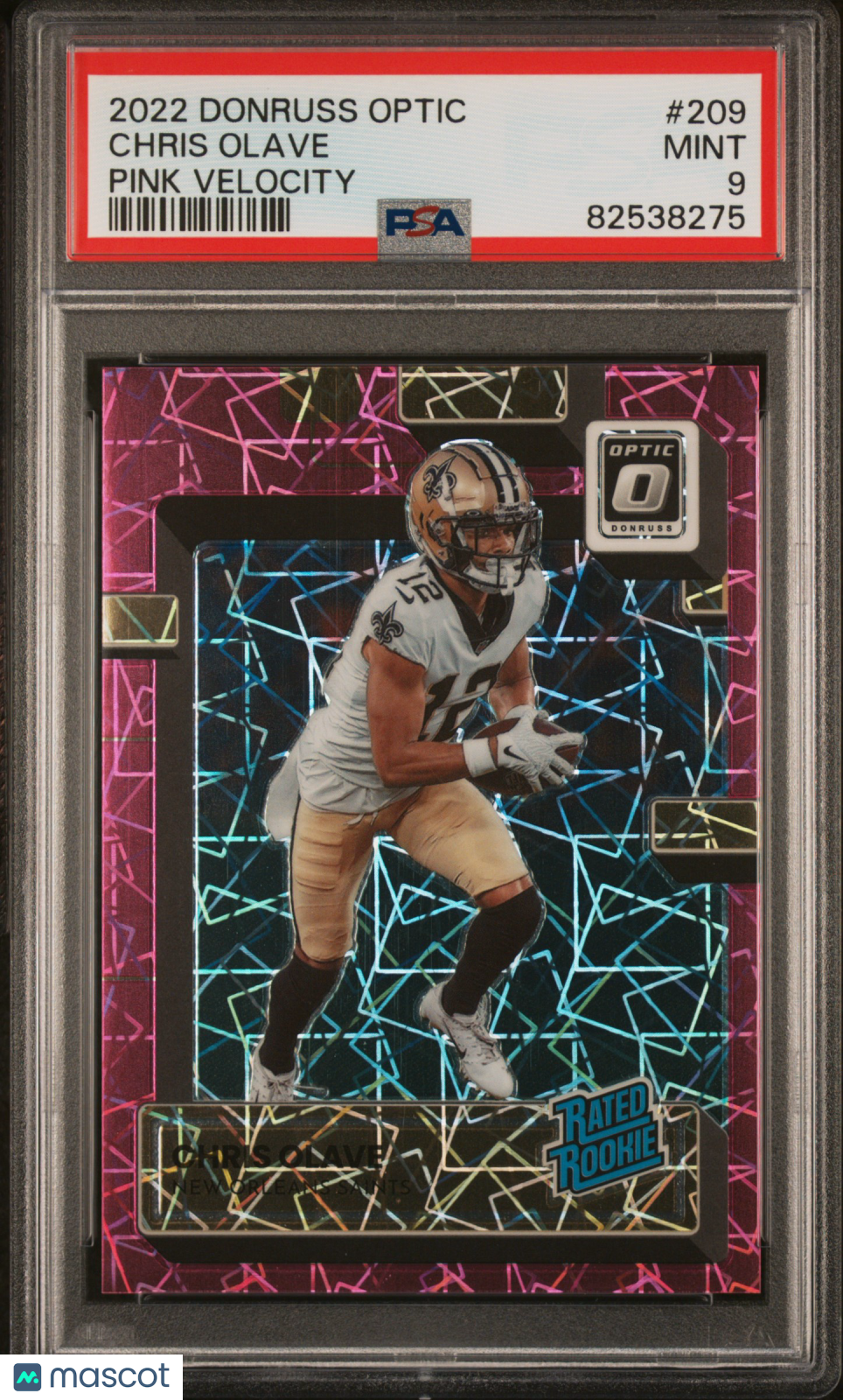 Chris Olave - 2022 Panini Donruss Optic Pink Velocity PSA 9 23/79