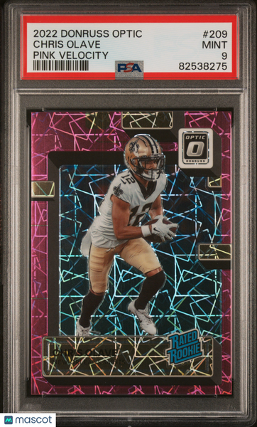 Chris Olave - 2022 Panini Donruss Optic Pink Velocity PSA 9 23/79