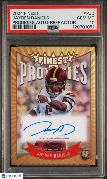 Jayden Daniels - 2024 Topps Finest Prodigies Auto Refractor PSA 10 Rookie