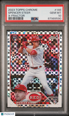 Spencer Steer - 2023 Topps Chrome X Fractor PSA 10