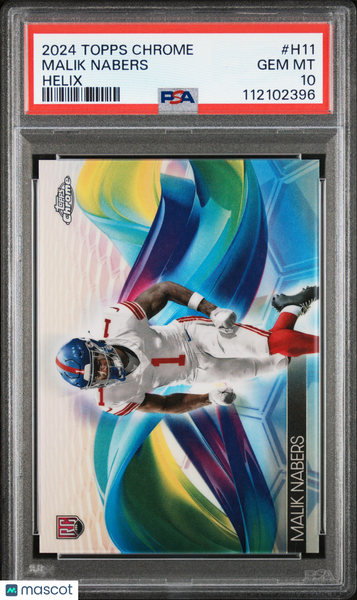 Malik Nabers - 2024 Topps Chrome Helix PSA 10