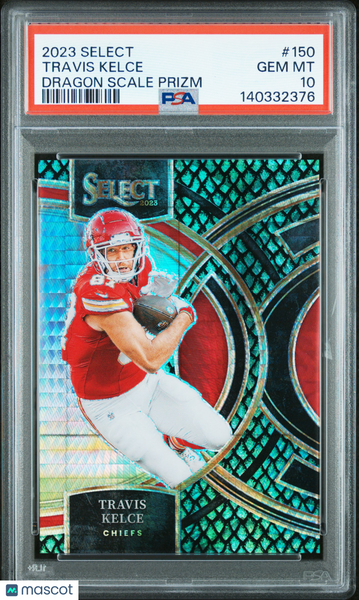 Travis Kelce - 2023 Panini Select Dragon Scale Prizm PSA 10