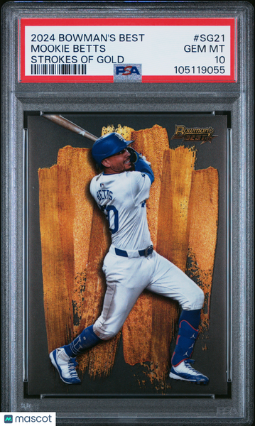 Mookie Betts - 2024 Bowman's Best Strokes Of Gold PSA 10