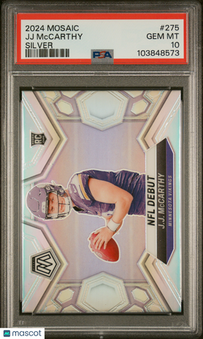 JJ Mccarthy - 2024 Panini Mosaic Silver PSA 10