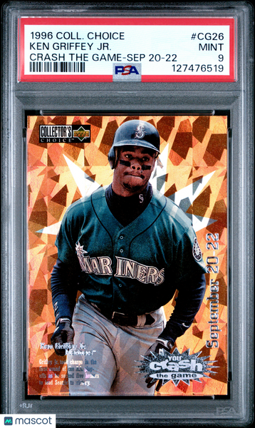 Ken Griffey JR. - 1996 Collector's Choice Crash The Game Sep 20 22 PSA 9