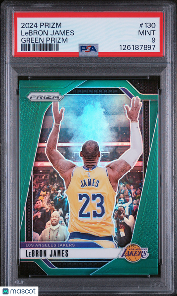 LeBron James - 2024 Panini Prizm Green #130 PSA 9