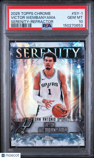 Victor Wembanyama - 2025 Topps Chrome Serenity Refractor PSA 10