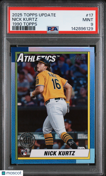 Nick Kurtz - 2025 Topps Update 1990 Topps Baseball PSA 9