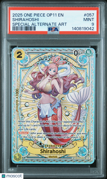 2025 One Piece Op11 A Divine Speed Shirahoshi Special Alternate Art PSA 9 #057