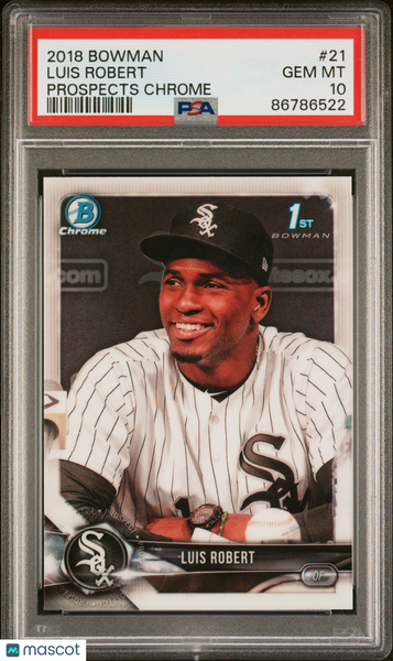 Luis Robert - 2018 Bowman Prospects Chrome PSA 10