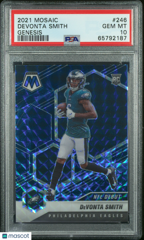 Devonta Smith - 2021 Panini Mosaic Genesis PSA 10
