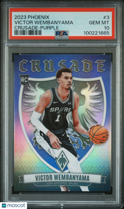 Victor Wembanyama - 2023 Panini Phoenix Crusade Purple PSA 10
