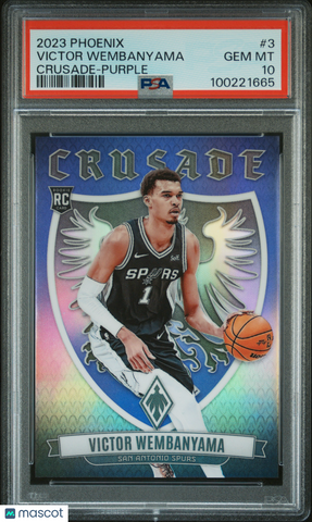 Victor Wembanyama - 2023 Panini Phoenix Crusade Purple PSA 10