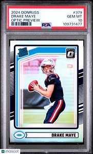 Drake Maye - 2024 Panini Donruss Optic Preview Rated Rookie Holo PSA 10