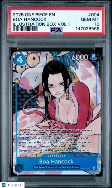 2025 One Piece Promos Boa Hancock Illustration Box Vol.1 PSA 10 #004