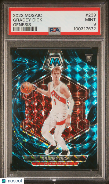 Gradey Dick - 2023 Panini Mosaic Genesis PSA 9