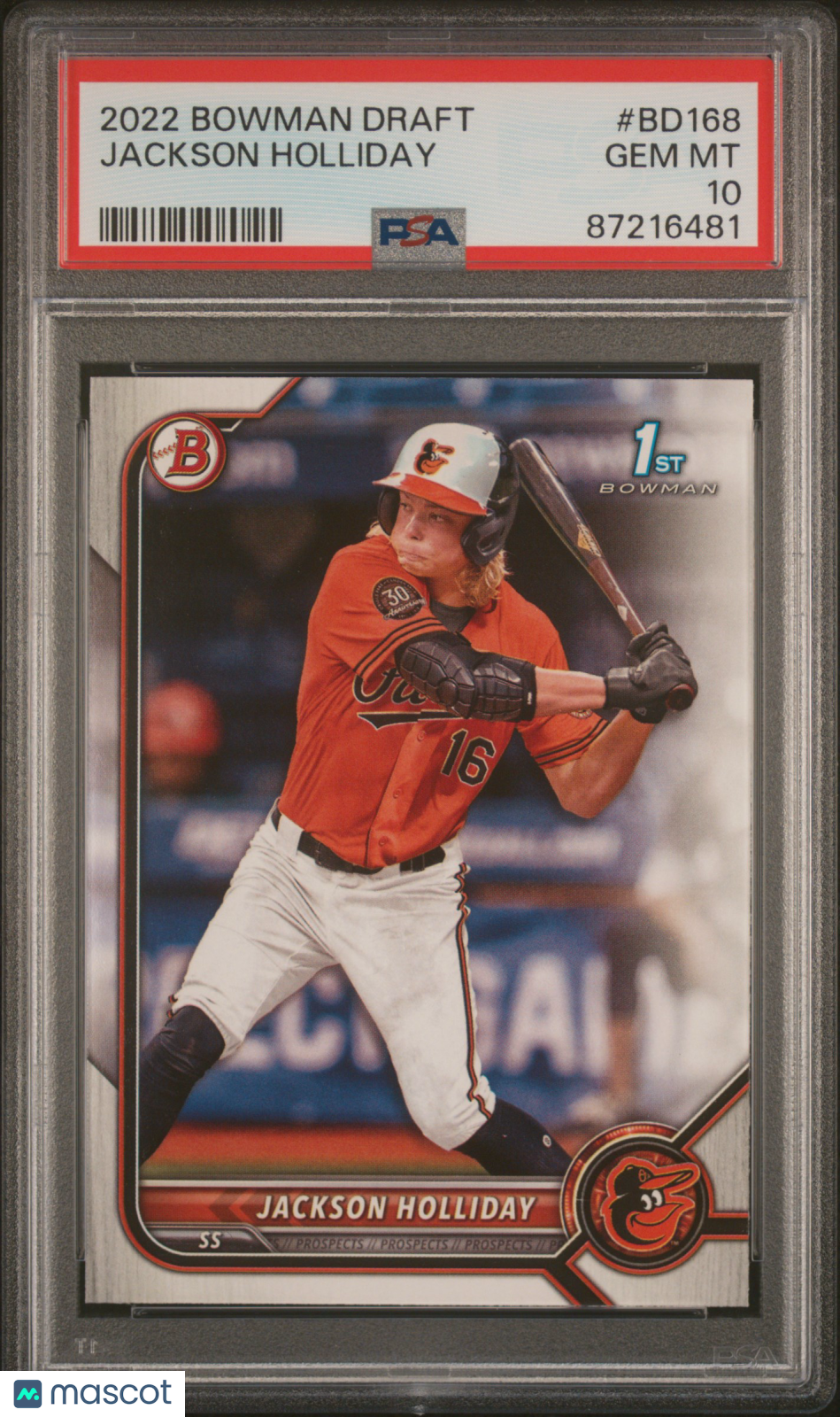 Jackson Holliday - 2022 Bowman Draft PSA 10