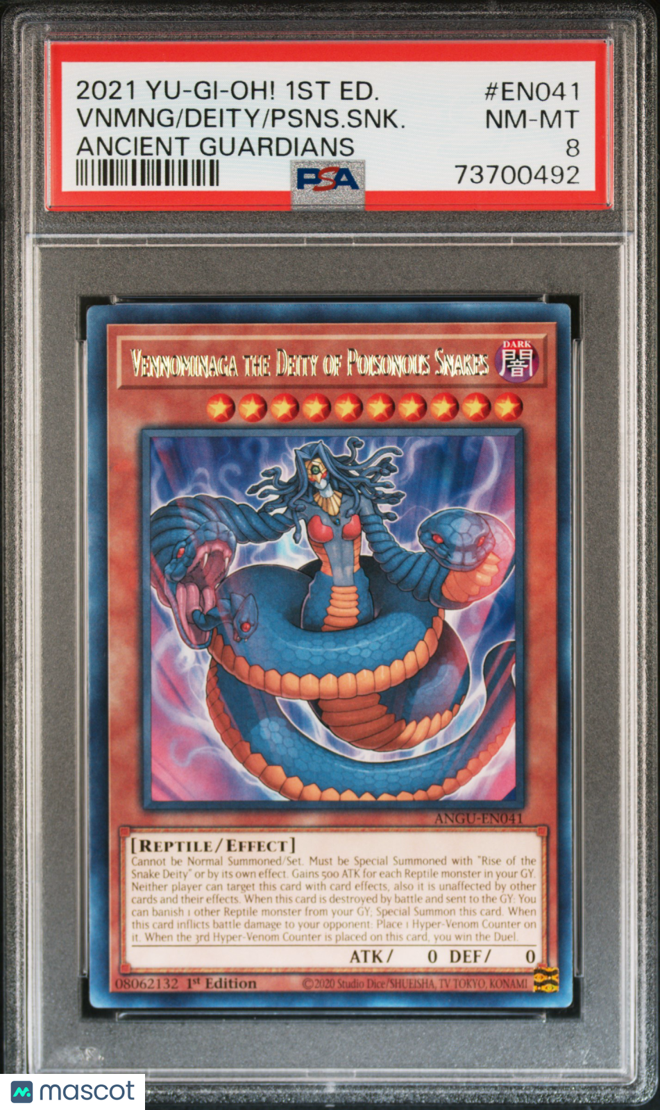 2021 Yu-Gi-Oh! Ancient Guardians Deity #EN041 Ancient Guardians PSA 8