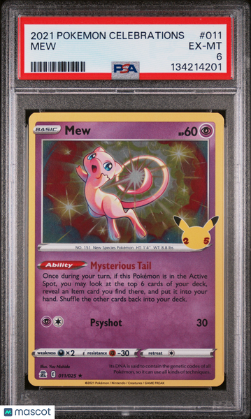 2021 Pokemon Celebrations Mew PSA 6 #011