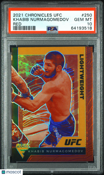 Khabib Nurmagomedov - 2021 Panini Chronicles UFC Flux Red /149 PSA 10