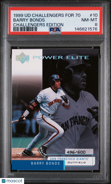 Barry Bonds - 1999 Upper Deck Challengers For 70 Edition PSA 8 496/600