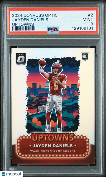 Jayden Daniels - 2024 Panini Donruss Optic Uptowns PSA 9