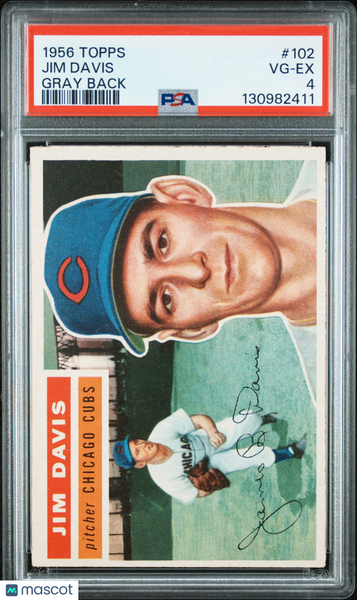 Jim Davis - 1956 Topps Gray Back PSA 4
