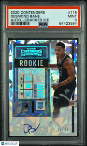 Desmond Bane - 2020 Panini Contenders Auto Cracked Ice PSA 9 02/25