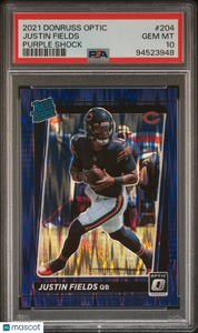Justin Fields - 2021 Panini Donruss Optic Purple Shock PSA 10
